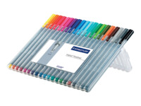 STAEDTLER triplus 334 Fineliner Sort Blå Brun Grå Grøn Orange Pink Lilla Rød Gul