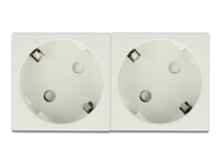 Delock Easy 45 Grounded Power Socket 2-way with a 45° arrangement 45 x 45 mm