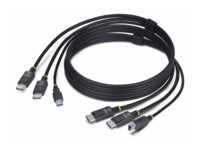 StarTech.com 6ft (1.8m) Dual-DisplayPort and USB 5Gbps KVM Cable Kabel til tastatur / video / mus (KVM)