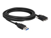 Delock USB-kabel 3m Sort