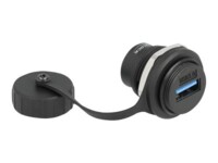 Delock USB 3.2 Gen 1 Type-A built-in connector with protective cap IP67 dust and waterproof