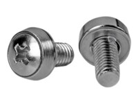 StarTech.com 12-24 Server Rack Screws - 50 pack - Nickel-plated Stativskruer Sølv