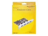 DeLock PCI Express Card > 4 x USB 3.0 USB-adapter PCI Express 2.0 x1 5Gbps