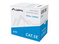 Lanberg CAT 5e Ikke afskærmet parsnoet (UTP) 305m Bulkkabel Grå RAL 7035