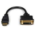StarTech.com HDMI Male to DVI Female Adapter - 8in - 1080p DVI-D Gender Changer Cable (HDDVIMF8IN) Videoadapter 20.32cm Sort