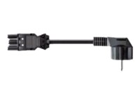 Bachmann Strøm 2-pæl (male) - Strøm GST18 (female) Sort Strømkabel