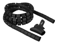 Delock Spiral Hose with Pull-in Tool 2.5m Sort