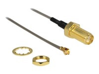 DeLOCK Koaksial 20cm Antennekabel Sort