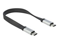 Delock USB Type-C kabel 22cm Sort Sølv
