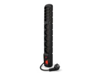 acar S10 Strømstødsbeskytter 10-stik 10A Sort 3m