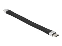 Delock USB Type-C kabel 13.5cm Sort Sølv