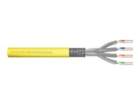 DIGITUS Professional CAT 7a Kabel med afskærmning med folie og kobberfletning (SFTP 500m Bulkkabel Yellow RAL 1016