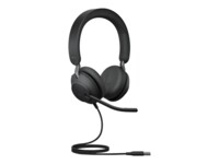 Jabra Evolve2 40 SE UC Stereo Kablet Høretelefoner Sort