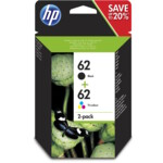 HP 62 Farve (cyan, magenta, gul) Pigmenteret sort Blæk N9J71AE