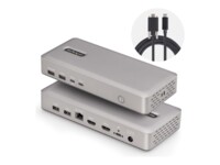 StarTech.com USB4 Docking Station, USB-C 40Gbps, Dual Video HDMI, Up to 2x 4K 60Hz 4:4:4 (RGB) or 2x 4K 120Hz 4:2:2, Multi-Monitor Dock, 6x USB, 2.5GbE, 100W PD USB4 / Thunderbolt 4 Dockingstation