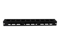 StarTech.com 1U Horizontal Finger Duct Rack Cable Management Panel Cover - Server Rack Cable Duct - Rack Cable Organizer / Manager (CMDUCT1UX) Rack-kabel styrepanel