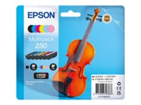 Epson 250 Multipack Sort Gul Cyan Magenta Lys magenta Lys cyan Blæk