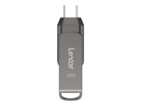 Lexar JumpDrive Dual Drive D400 32GB USB 3.1 / USB-C Grå