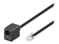 wentronic goobay 3m Forlængerkabel til telefon Sort