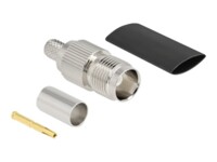 DeLOCK RF-stik Koaksial Sort Sølv