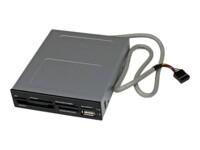 StarTech.com 3.5in Front Bay 22-in-1 USB 2.0 Internal Multi Media Memory Card Reader Simultaneous Access - CF/SD/MMC/MS/xD - Black (35FCREADBK3) Kortlæser USB 2.0