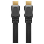 High Speed HDMI™ Flat Cable with Ethernet, 5 m, black