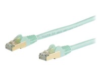 StarTech.com 5m CAT6a Cable - Aqua RJ45 Shielded Cable Snagless CAT 6a Afskærmet parsnoet (STP) 5m Patchkabel Akvamarin