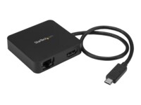 StarTech.com USB C Multiport Adapter, Portable USB-C Mini Dock 4K HDMI Video, Gigabit Ethernet, USB 3.0 Hub (1x USB-A 1x USB-C), USB Type-C Multiport Adapter, Thunderbolt 3 Compatible - USB-C Travel Dock (DKT30CHD) USB-C / Thunderbolt 3 Dockingstation