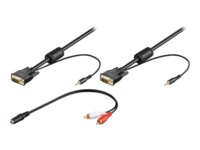 goobay VGA / audio kabel sæt 3m Sort