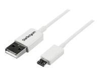StarTech.com 0.5m White Micro USB Cable Cord - A to Micro B - Micro USB Charging Data Cable - USB 2.0 - 1x USB A Male, 1x USB Micro B Male (USBPAUB50CMW) USB-kabel 0.5m Hvid