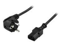 DELTACO DEL-109 Strømkabel 2m Sort