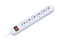 Bachmann SMART Stikdåse 6-stik 16A Hvid 5m