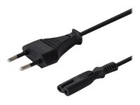 SAVIO Europlug (strøm CEE 7/16) (male) - 2 pin strøm Sort 3m Strømkabel