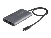 StarTech.com Thunderbolt 3 to Dual DisplayPort Adapter DP 1.4, Dual 4K 60Hz or Single 8K/5K Thunderbolt 3 to DP Adapter, TB3 to 2x DisplayPort Monitor Video Display Adapter, Mac/Windows - TB3 to DP 1.4 Adapter USB / DisplayPort adapter 46cm Sølv