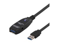 DELTACO USB3-1004 USB forlængerkabel 7m Sort