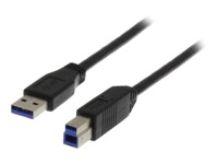 DELTACO USB3-130 USB-kabel 3m Sort
