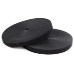 StarTech.com 25ft. Hook and Loop Roll - Cut-to-Size Reusable Cable Ties - Bulk Industrial Wire Fastener Tape - Adjustable Fabric Wraps - Black (HKLP25) 7.62m Sort