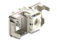 Delock Keystone Module RJ45 jack to LSA Cat.6A shielded with shielding braid tool-free