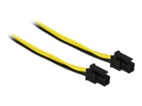 DeLOCK Strøm 4-pins Micro-Fit (male) - Strøm 4-pins Micro-Fit (male) Sort Gul 50cm Strømkabel