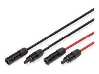 DIGITUS MC4 Stik MC4 Modtager Sort Rød 5m Solar cable extension