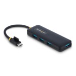 StarTech.com 4-Port USB-C Hub, 5Gbps, USB-C to 4x USB-A, Bus Powered Sort