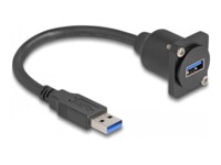Delock USB forlængerkabel 20cm Sort