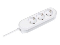 Bachmann SMART Stikdåse 3-stik 16A Hvid 1.4m