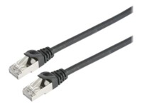 Prokord CAT 6a Kabel med afskærmning med folie og kobberfletning (SFTP 10m Netværkskabel Sort