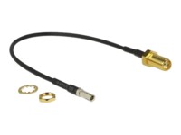 DeLOCK Koaksial 20cm Antennekabel Sort