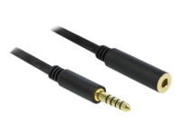 Delock Forlængerkabel til audio 1m Sort