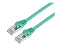 Prokord CAT 6a Kabel med afskærmning med folie og kobberfletning (SFTP 50cm Netværkskabel Grøn