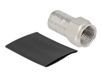 DeLOCK RF-stik Koaksial Sort Sølv