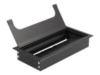 Delock Cable grommet for table mounting with brush 160 x 80 x 28 mm black