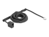 DeLOCK 10m Forlængerkabel til telefon Sort